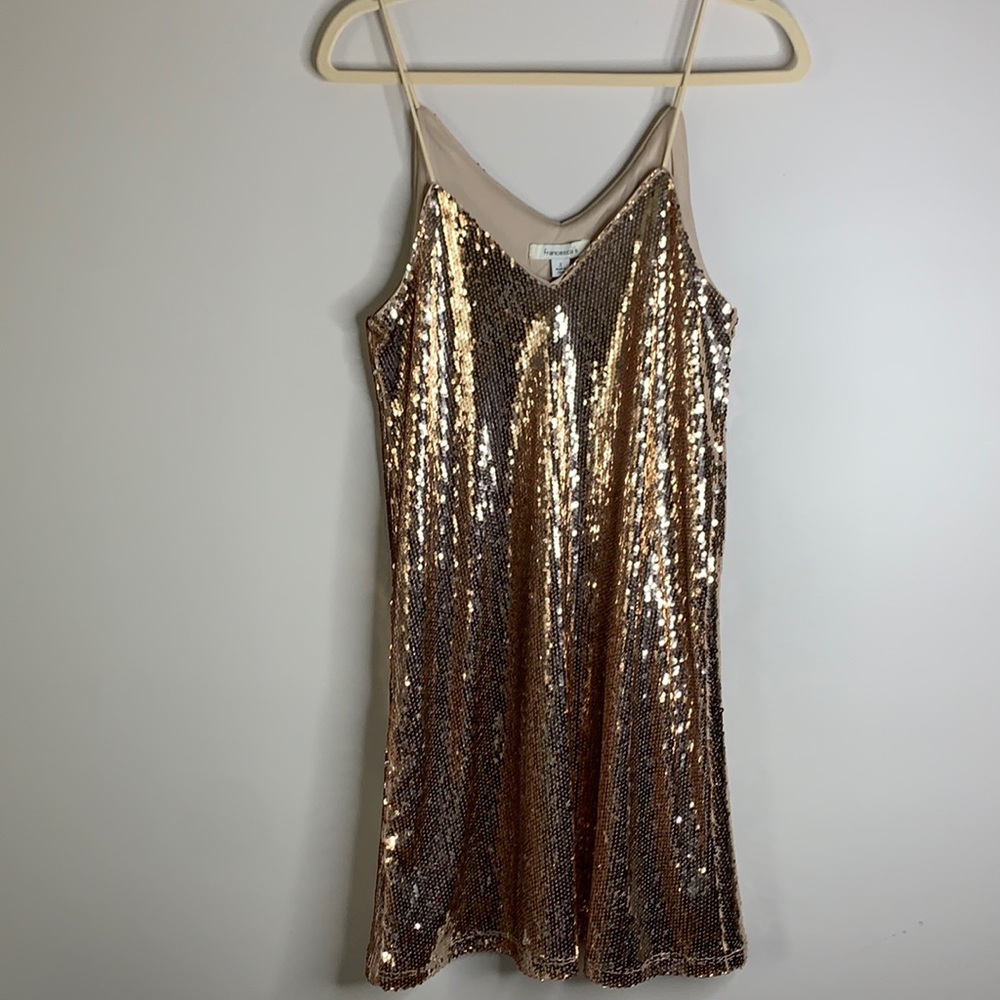 Franceseca’s sequin shoulder strap dress. Size S - Picture 1 of 6